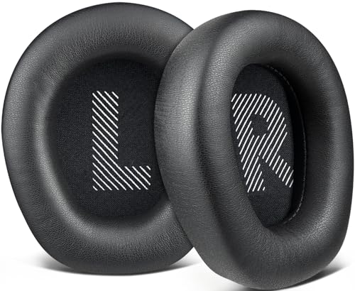 Image of SOULWIT Professional Replacement Earpads Cushions for JBL Quantum 100 /100X /100P /100M2 (Q100 /Q100X /Q100P /Q100M2), Quantum 350 (Q350) Headphones, Ear Pads with Softer Protein Leather - Black