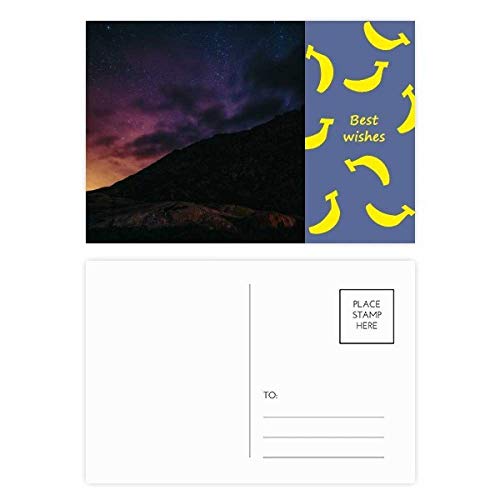 Jeu de cartes postales 20pcs jaune étoiles night sky pour correspondance et merci