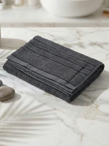 Image of Monte Carlo Essential 100% Cotton Small Bath Towel | 340 GSM Ultra Lightweight & Quick Dry | Soft Absorbent Compact Towel 60x120 cm | Bathroom Towel for Gym, Travel & Daily Use (Soho) | Navy Blue