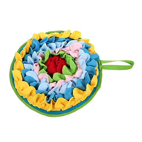 Mipcase Rabbit Foraging Mat Snuffle Mat Licky Mats Guinea Pig Foraging Snuffle Pad Small Animal Puzzle Toy Interactive Feeding Pad Treat Dispenser for Bunny Hamster Ferrets Chinchillas