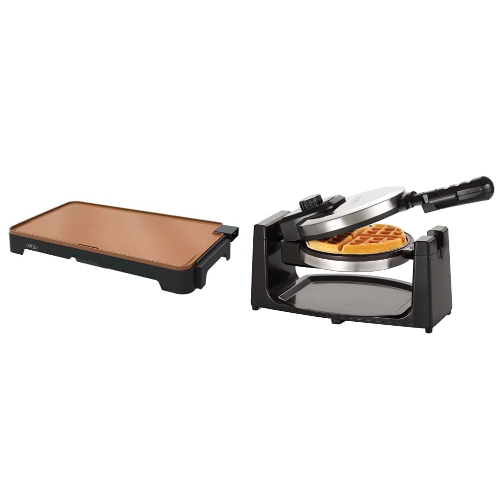 Amazon.com: BELLA XL Electric Ceramic Titanium Griddle and Belgian