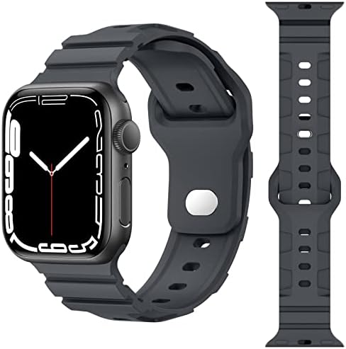 Viccoky Compatible with Apple Watch Bands 45mm 44mm 42mm 41mm 40mm 38mm  Women Men,Silicone Sport Bands Waterproof Replacement Wristband for iWatch  Series SE/7/6/5/4/3/2/1 Grey - Global Circulate