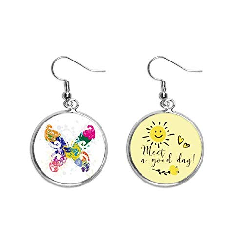 Pendientes de mariposa para tus looks urbanos con diseño floral graffiti