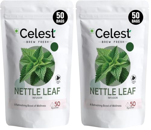Image of Celest Nettle Leaf Tea | Nettle Tea - 50 Teabags | Stinging-Nettle Tea Bags (Pack of 2)