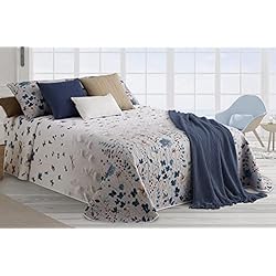 Colcha Mariposas Colcha Reversible para Entretiempo Mariposas Silvestres Butterfly 230 + Funda/s de Cojín (Cama de 150/160cm)
