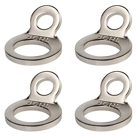 JCHL Stainless Steel Multi-Purpose Tie-Down Anchors Hooks Dirt Bike Tie Down Strap Rings for Motorcycle Dirtbike ATV Trailer Truck Rosa-Gold (4-Pack) Cover