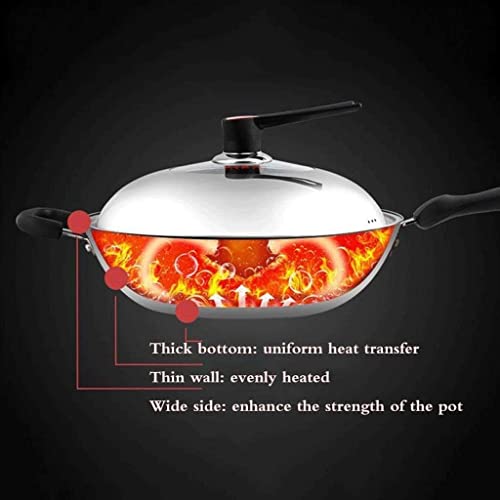 Wok de hierro fundido de 12.5 pulgadas con tapa miniatura 6