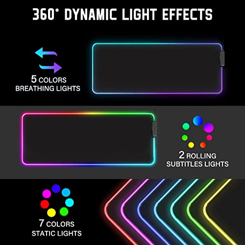 Alfombrilla-Raton-Gaming-Alfombrilla-Gaming-RGB-Grande-XXL-con-4-Puertos-USB-14-Modos-de-Luz-Base-de-Goma-Alfombrilla-Raton-de-LED-Extendida-y-Plana-para-Velocidad-y-Control-800-x-300x5mm