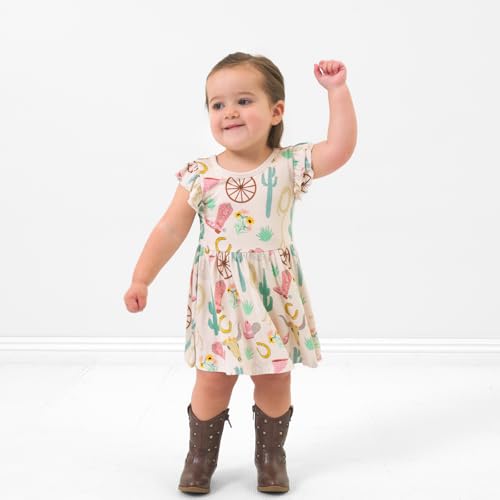 Little Sleepies Short Sleeve Baby Twirl Dress with Bodysuit - Cozy, Stretchy Viscose from Bamboo Bodysuit Dress Baby Girl4