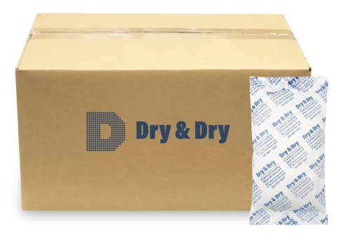 Image of Dry & Dry 300 Gram [30 Packets] Silica Gel Packets Desiccants, Silica Packets - Rechargeable Silica Gel Packs, Desiccants Packets, Silica Gel
