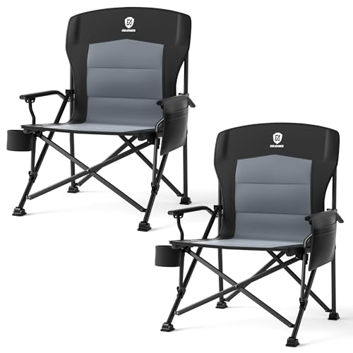 EVER ADVANCED Oversized Folding Camping Chair 2-Pack
