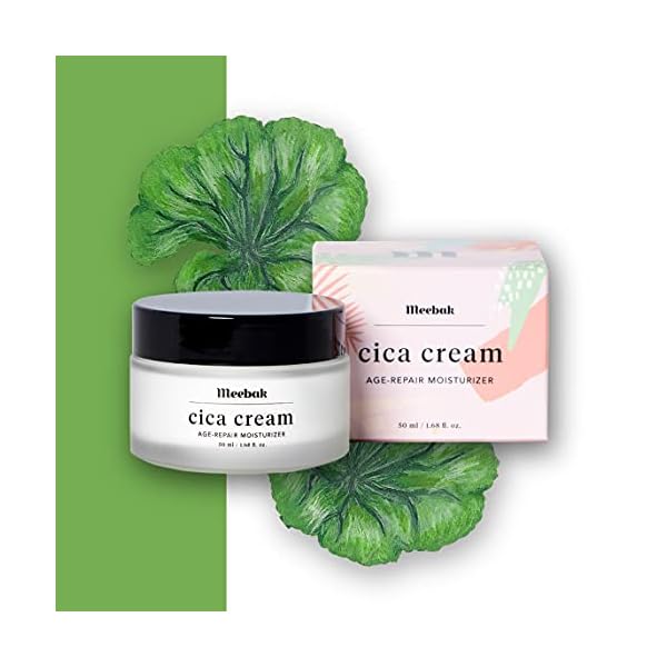 Cica-Face-Moisturizer-for-Women-Anti-Aging-Anti-Wrinkles-Natural-Korean-Cica-Cream-17-oz Meebak Cica Cream | Korean Face Moisturizer for Sensitive Skin, Anti-Aging Night Cream with Retinol, Peptides, Hyaluronic Acid | Calming & Repairing Skin | 50ml, 1.7 fl oz