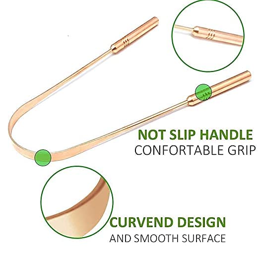 Image of QIMACPLUS Heavy Copper Tongue Cleaner For Man And Woman Pack Of 1