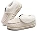 Imagen de COFACE Zapatillas Mujer Invierno Cerradas Termicas Pantuflas Caliente Peluche Piel Forradas Comodas Memory Foam Slippers Ortopedicas Antideslizante Goma Suela Babuchas Beige 36