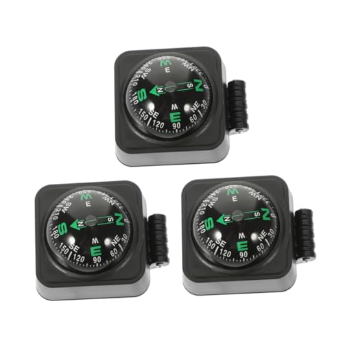 Mikinona 3pcs Car Dashboard Compass: Automotive Ball Dash Compass Mounted Portable Direction Navigation for Car Interior Accessories