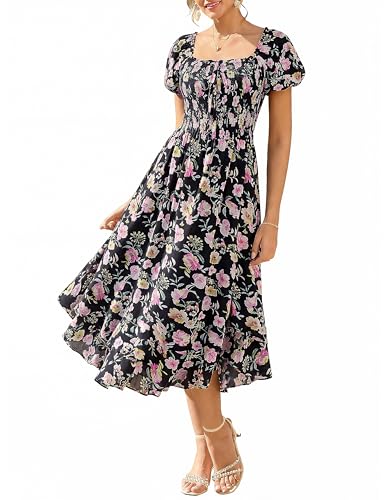 Image of GRACE KARIN Womens Summer Floral Maxi Dress 2026 Flowy Wedding Guest Dress A Line Boho Dresses Fashion Clothing with Pockets