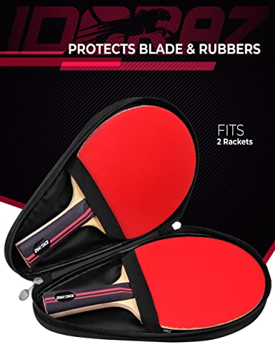 image for Idoraz Double Ping Pong Paddle Case - Best Table Tennis Paddle Cover f
