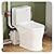 900W Upflush Toilet with Macerator Pump Kit, One Piece Full Skirted Macerating Toilet with 4 Water Inlets & 2 Outlets Pump for Shower/Washer/Sink, Super Quiet Operation, 39.3FT Basement Head Lift
