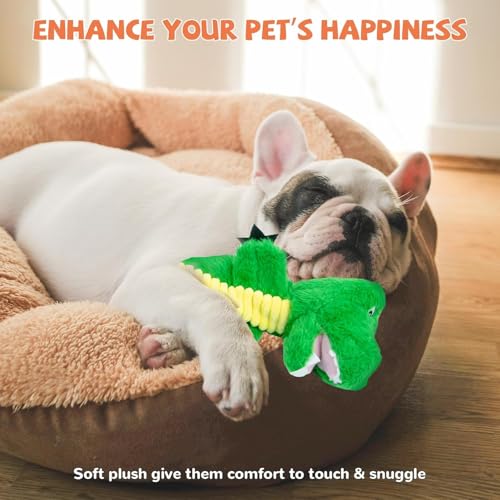 Juguete mordible para perro de peluche sin relleno miniatura 7