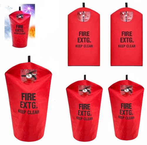 Fire Extinguisher Cover 6-Pack Fits 13-20 lb Units Heavy-Duty Thick Protective Sleeve Scratch-Resistant Protection Quick-Release for Easy Removal 18 x 26 Inches