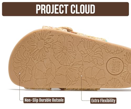 Image of Project Cloud Girls Sandals - Adjustable Buckle Girls Slides with Plush and Soft Insole Kids Sandals - Non-Slip and Lightweight Slides for Kids