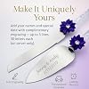 GIFTS INFINITY Personalized Wedding Cake Knife and Server Set with Engraving Cake Cutting Utensil Set, Keepsake Gift for Wedding, Anniversary, Reception, Birthday & Other Occasions (CH-101PU)