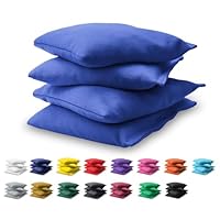 GoSports Cornhole-Wurfsäckchen, Set mit 4 Stück, Design gemäß Regelvorgaben, für jedes Wetter geeignet, Königsblau