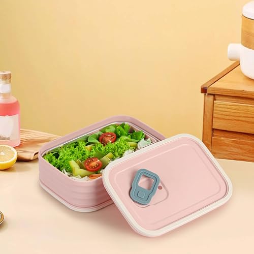 Image of CELLO Fresh Pack Large Stainless Steel Insulated Lunch Box for Office & Daily Use, Baby Pink | Food Grade, Microwave Safe Airtight Hot Case Tiffin Meal Snacks Lunch Box for Kids, Travel & Picnic