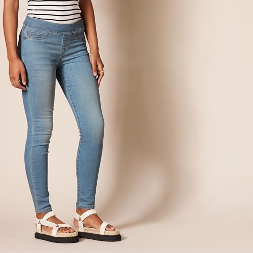 Image of Amazon Essentials Women's Skinny Fit Mid-Rise Stretch Pull-On Jegging with Pockets - Discontinued Colors