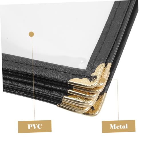 Protège-menu PVC transparent lavable et couverture réutilisable pour dossier de bar