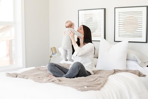 Image of Saranoni Bamboni Luxury Throw Blanket | Oversized Super Soft Plush Home Decorative Comfy Blankets for Couch or Bed | Taupe - X-Large 60 inch x 80 inch