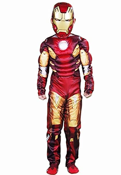 MODERNAZ Ironman Dress For Kids|Superhero Hero Costume With Plastic Mask|Fancy Dress|Annual Function|School Competition|Birthday BDay Gift (4-5 Years)|Red (B0BYKCQ6J3) Amazon Price History, Amazon Price Tracker
