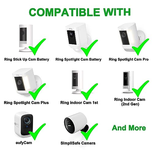 10FT Power Adapter and Cable for Ring Camera, Ring Stick Up Cam Battery, Ring Spotlight Cam Battery/Pro/Plus, Blink Outdoor 4(4th Gen), EufyCam 3C, Power Cord with Charger for Security Camera, 2 Pack - Thumbnail 2