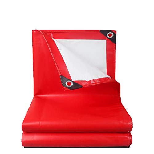 Bâche d'arrimage étanche rouge PVC 4x4 tissu gratté extérieur - 2