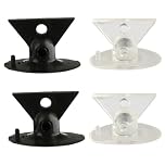 Hopzab 4PCS Suction Cup Bulb Remover Tool, for GU10 Lamp Light Replacement Tool, 32mm PVC Suction Cup for Easy Bulb Removal, Bulb Changer for High Ceilings, Window, and Home Use(Black * 2+Clear * 2)
