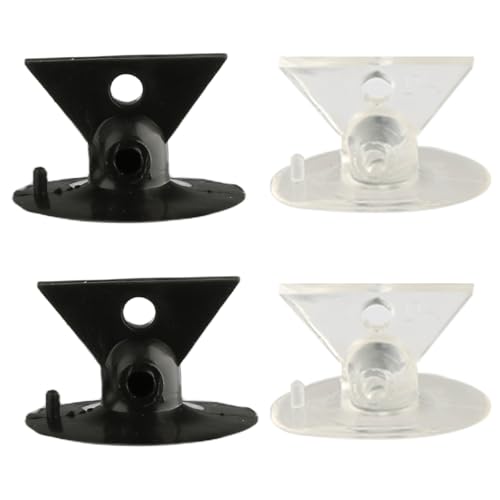 Hopzab 4PCS Suction Cup Bulb Remover Tool, for GU10 Lamp Light Replacement Tool, 32mm PVC Suction Cup for Easy Bulb Removal, Bulb Changer for High Ceilings, Window, and Home Use(Black * 2+Clear * 2)