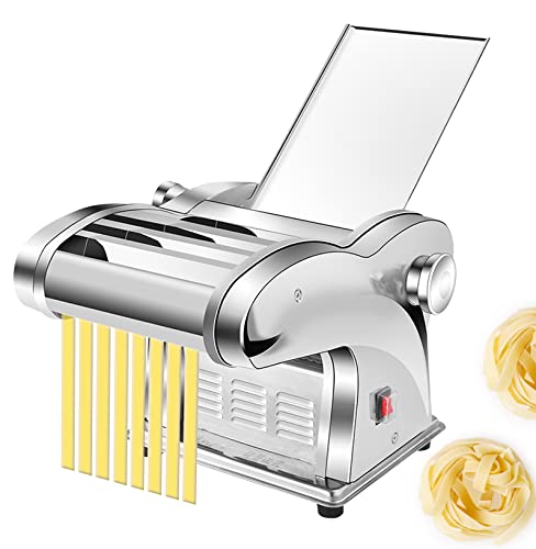 Electric Pasta Maker Homemade Noodle Making Machine Chinese Noodle Maker 4 Knives for 1.5mm 2.5mm Fresh Pasta 4mm 9mm Flat Noodle Dumpling Wonton Wrapper 135W 110V
