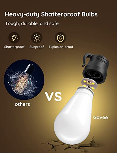 Govee Outdoor String Lights, 24Ft Smart Outdoor String Lights With 8 Dimmable Warm White Led Bulbs, Ip65 Waterproof Shatterproof Patio Lights For Dating, Party, Camping, App Control, 70Lm Per Bulb #TOP5