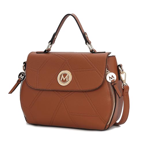 MKF Collection Satchel Bag for Women’s, Vegan leather Crossbody Handbag Top-Handle Purse