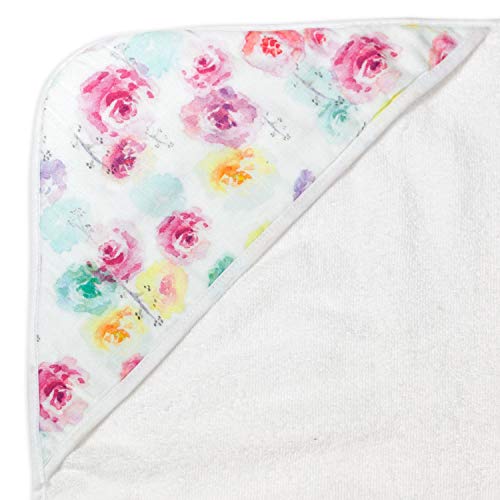 Serviettes à capuche bébé en coton bio HonestBaby douceur rose