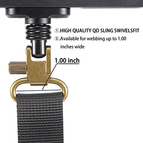 Image of VVAAGG Sling Swivel Mount 1 1.25 1.5 inch Two-Point Sling Attachment Clips