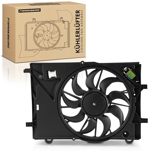 Frankberg Ventilador del radiador Rueda del ventilador Radiador de agua Gasolina Compatible con Aveo Compacto T300 Aveo Berlina T300 Replace# 95962654