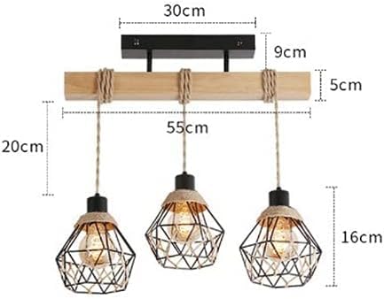 Lampe suspendue en bois réglable pour corriger un plafond