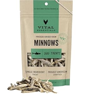 Vital Essentials Freeze Dried Raw Single Ingredient Dog Treats, Minnows, 1 oz