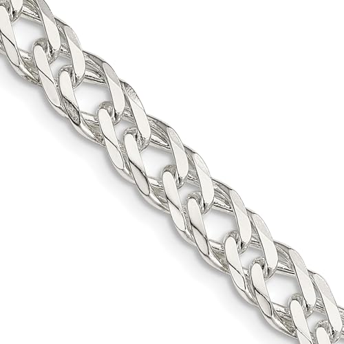 IceCarats 925 Sterling Silver 6.25mm 6 Side Double Curb Link Chain Necklace2
