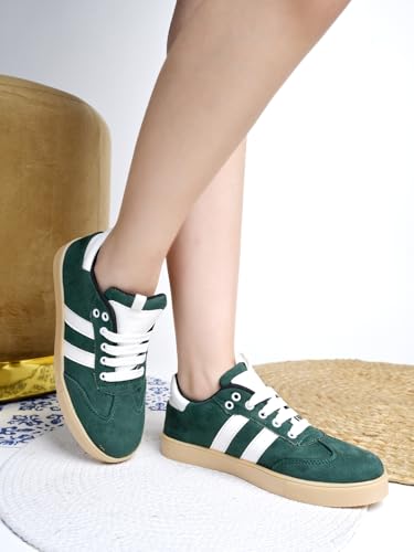Image of Shoetopia Women's Casual Sneakers || Stylish Lace-Up Sports Shoes with Comfortable Sole || Lightweight Daily Footwear Walking & Running Shoes