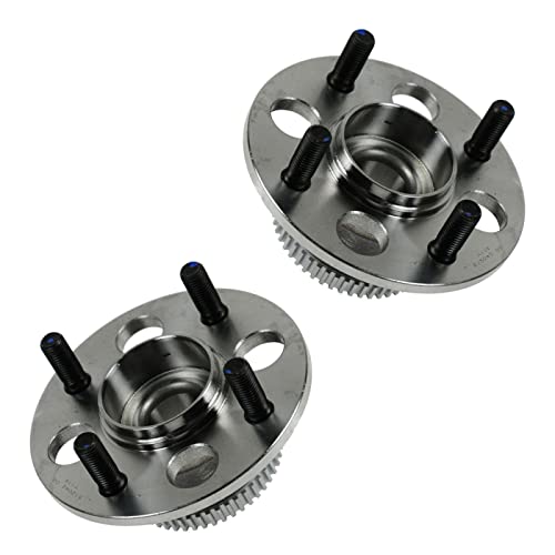 Image of TRQ Rear Left and Right Wheel Bearing and Hub Assembly Set 2 Piece Compatible with 1996-2000 Honda Civic 4 Wheel ABS