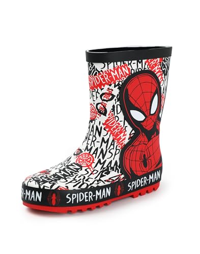 Marvel Spiderman Red Boys Rain Boots | Character Design for Outdoor Play & Rainy Weather | Spiderman Merch