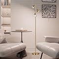 KimYan Tree Floor Lamp with Remote, Dimmable 3 Rotatable LED Lights, 5 Color Temperatures, 63" Modern Standing Lamp for Living Room, Bedroom, Office Reading Light (Bronze)