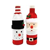 DIMENSION: ca. 11 x 3,9 Zoll (28 x 10 cm), die Elastizität ausgefallene meisten Weinflaschen paßt. Weihnachten Weinflasche Abdeckung Taschen, gute Geschenke für Ihre Freunde und Familie, verwandelt Esszimmer und Zuhause für die Weihnachtszeit. Und machen die perfekte Ergänzung zu Ihrer Tischplatte und Hauptdekoration